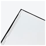 Close-up of white canvas print with neat black edge and sturdy frame, showcasing quality.