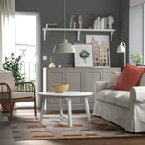 BLÅLJUS Rug, flatwoven, handwoven natural/grey/brown check, 170x240 cm