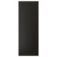 Black rectangular door panel, plain design, made of fibreboard and acrylic paint.