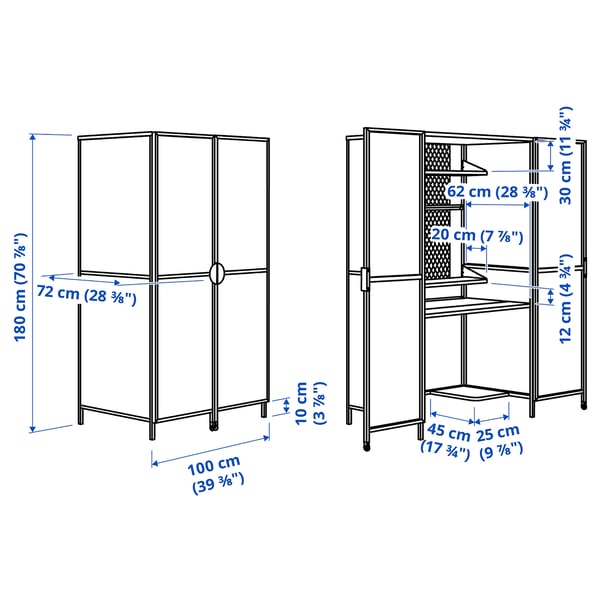 Illustration with measurements for the product: BRÄNNBOLL.