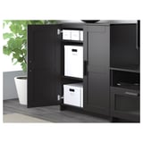 BRIMNES / BERGSHULT TV storage combination, black, 258x41x190 cm