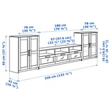 Illustration with measurements for the product: BRIMNES.
