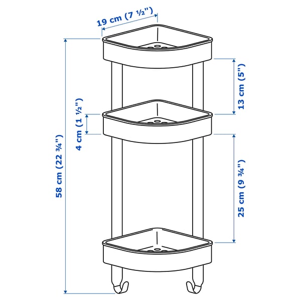 Illustration with measurements for the product: BROGRUND.