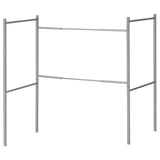 BROGRUND silver towel stand, stainless steel, folds flat, adjustable bars.
