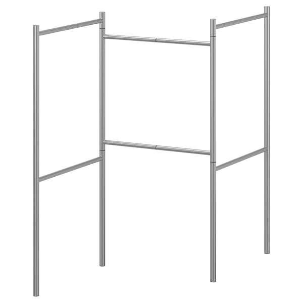BROGRUND silver towel stand, modern design with foldable bars.