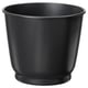 BROKTRAST Plant pot, in/outdoor/dark grey, 9 cm