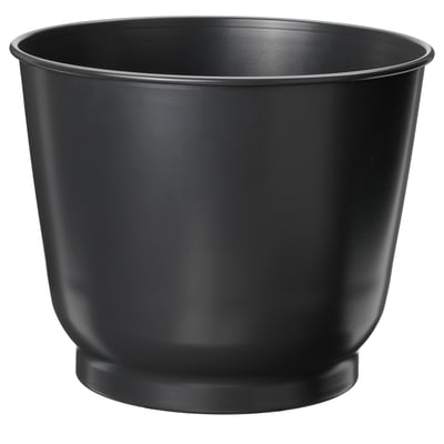 BROKTRAST Plant pot, in/outdoor/dark grey, 24 cm