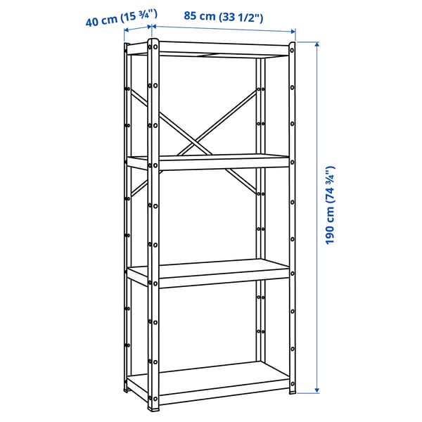 Illustration with measurements for the product: BROR.