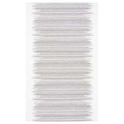 CEDERTUJA white panel curtain. Made from 100% recycled polyester. Vertical stripes, ideal for layered window solutions.