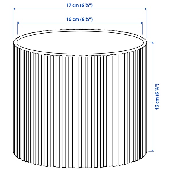 Illustration with measurements for the product: DAKSJUS.