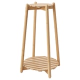Bamboo plant stand, 3-legged, light brown