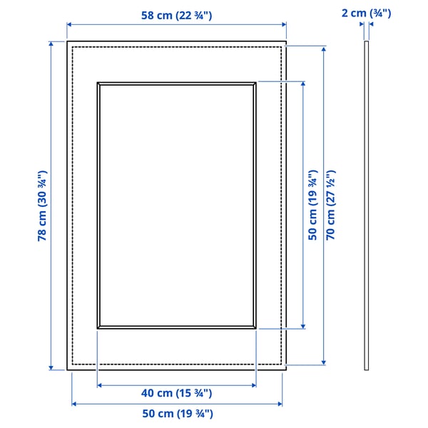 Illustration with measurements for the product: DALSKÄRR.