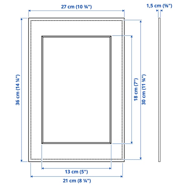 Illustration with measurements for the product: DALSKÄRR.