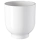 Option: DRÖMSK white ceramic planter. Round, smooth design. Ideal for home decor.