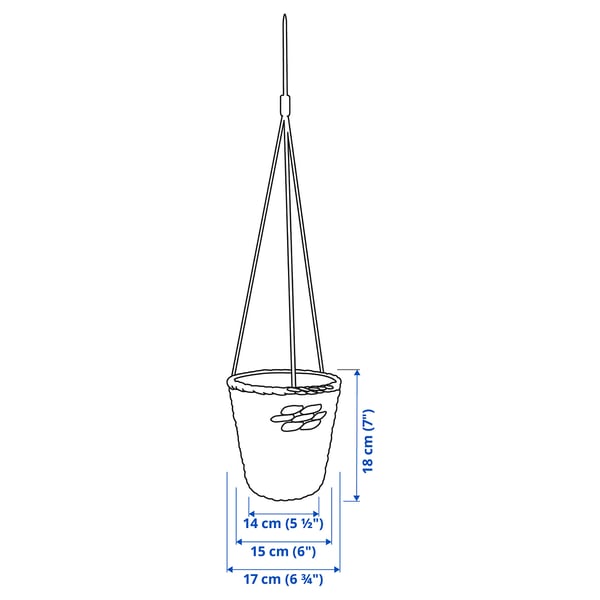 Illustration with measurements for the product: DRUVFLÄDER.