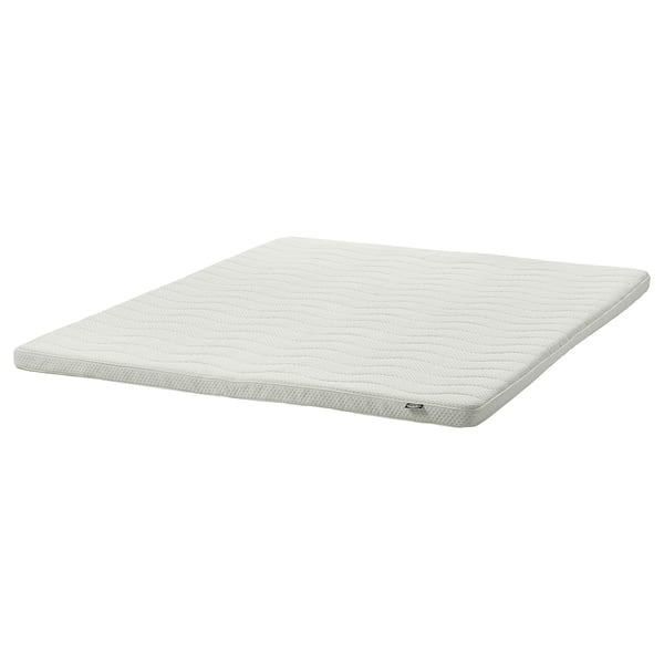 White DUNVIK foam mattress, rectangular, simple design.