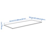EKBACKEN Custom made worktop, brown walnut effect/laminate, 63.6-125x2.8 cm