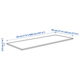 EKBACKEN Custom made worktop, grey terrazzo effect/laminate, 30-45x2.8 cm