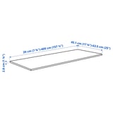 EKBACKEN Custom made worktop, grey terrazzo effect/laminate, 45.1-63.5x2.8 cm