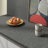 EKBACKEN Custom made worktop, grey terrazzo effect/laminate, 45.1-63.5x2.8 cm
