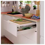 EKBACKEN Custom made worktop, terracotta effect/laminate, 63.6-125x2.8 cm