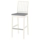 EKEDALEN white wooden chair with grey cushion for comfort, modern design perfect for kitchens.