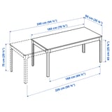 Illustration with measurements for the product: EKEDALEN.