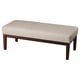 Retro beige bench, wood legs, 50s style.