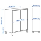 Illustration with measurements for the product: EKET.