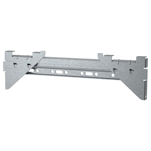 Mounting rail: EKET model, gray, metal, flat shape.