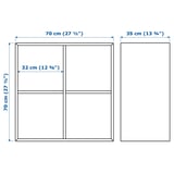 Illustration with measurements for the product: EKET.