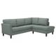 EKHOLMA teal corner sofa, modern elegant design, wooden legs, upholstered, 4 seats, 10-yr guarantee.