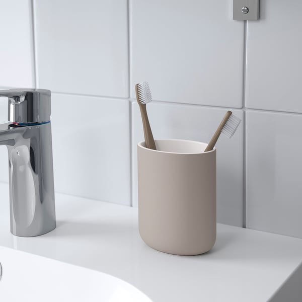 EKOLN toothbrush holder, beige - IKEA Austria