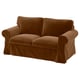 EKTORP 2-seat sofa, Alhamn dark yellow-brown