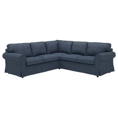 EKTORP Corner sofa, 4-seat, Kilanda dark blue