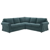 EKTORP Cover for corner sofa, 4-seat, Alhamn dark grey-blue