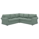 EKTORP Cover for corner sofa, 4-seat, Hemmesta grey-green