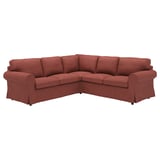 EKTORP Cover for corner sofa, 4-seat, Kilanda brown-red