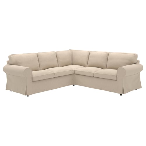 EKTORP Cover for corner sofa, 4-seat, Naggen beige