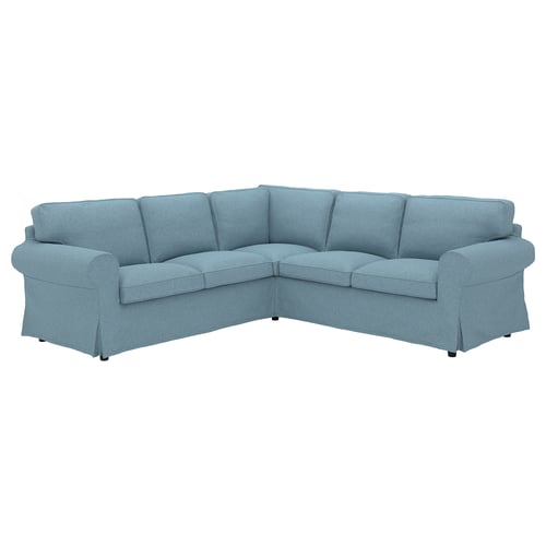 EKTORP Cover for corner sofa, 4-seat, Naggen grey-blue