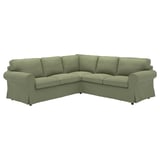 EKTORP Cover for corner sofa, 4-seat, Naggen grey-green