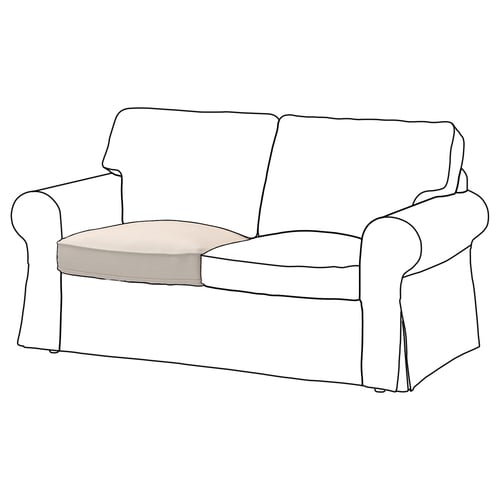 EKTORP sofa, white, cosy, rolled arms, removable cushions.