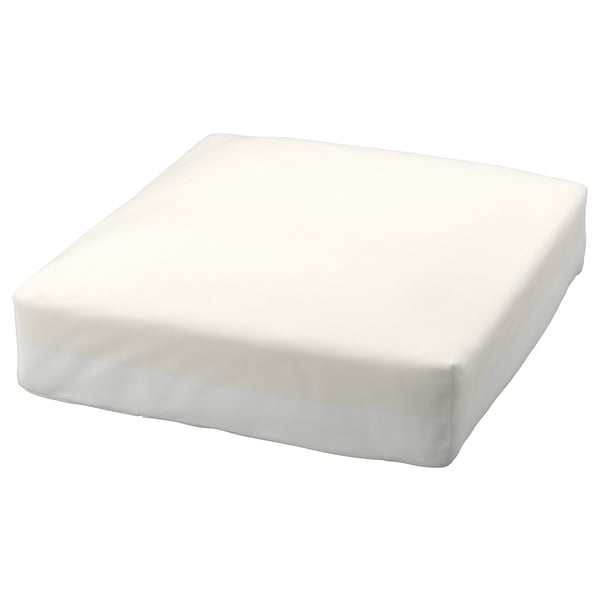 EKTORP seat cushion, white, foam-filled, rectangular, plain.