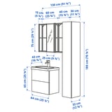 Illustration with measurements for the product: ENHET.
