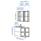 Illustration with measurements for the product: ENHET.