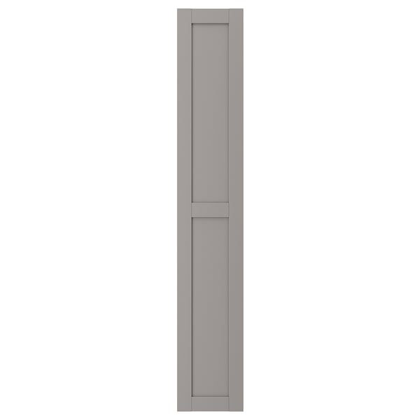 Gray ENHET cabinet door with sleek, modern design, smooth surface.