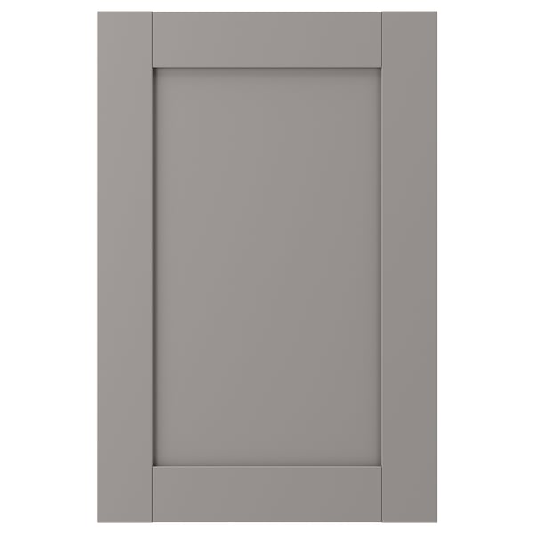 ENHET grey cabinet door, fibreboard & foil, rectangular shape, modern style.