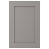 ENHET grey cabinet door, fibreboard & foil, rectangular shape, modern style.