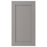 ENHET grey cabinet door, rectangular, foil-covered fiberboard.