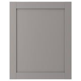 Modern grey ENHET cabinet door, plain, rectangular with sleek design.